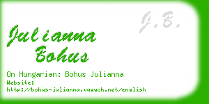 julianna bohus business card